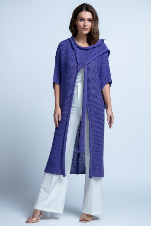 BAWEŁNIANY KARDIGAN OVERSIZE Z KAPUREM F1852 Fobya BAWEŁNIANY KARDIGAN OVERSIZE Z KAPUREM F1852 Fobya