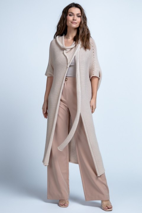 BAWEŁNIANY KARDIGAN OVERSIZE Z KAPUREM F1852 Fobya BAWEŁNIANY KARDIGAN OVERSIZE Z KAPUREM F1852 Fobya