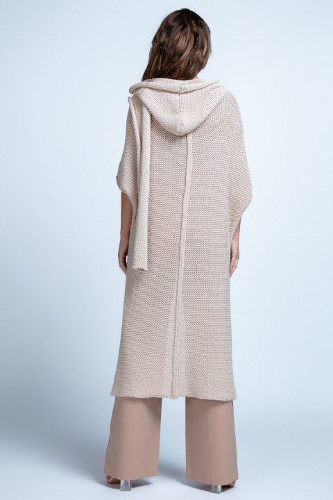 BAWEŁNIANY KARDIGAN OVERSIZE Z KAPUREM F1852 Fobya BAWEŁNIANY KARDIGAN OVERSIZE Z KAPUREM F1852 Fobya