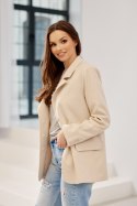 Freya - jednorzędowa marynarka w jodełkę BEZ