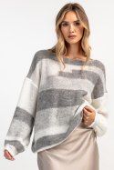 Kolorowy casualowy sweter z wełny F1895 Fobya