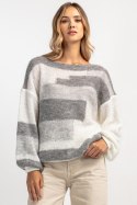 Kolorowy casualowy sweter z wełny F1895 Fobya
