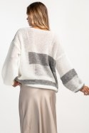 Kolorowy casualowy sweter z wełny F1895 Fobya