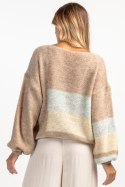 Kolorowy casualowy sweter z wełny F1895 Fobya