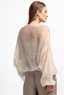 Lekki sweter z wełny alpaki i moheru kroju oversize F1893 Fobya