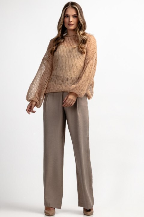 Lekki sweter z wełny alpaki i moheru kroju oversize F1893 Fobya Lekki sweter z wełny alpaki i moheru kroju oversize F1893 Fobya