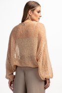 Lekki sweter z wełny alpaki i moheru kroju oversize F1893 Fobya