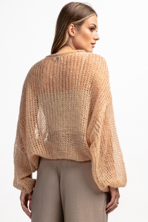 Lekki sweter z wełny alpaki i moheru kroju oversize F1893 Fobya Lekki sweter z wełny alpaki i moheru kroju oversize F1893 Fobya