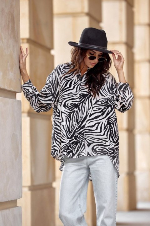 Maila - koszula oversize w zwierzęce wzory W27 Maila - koszula oversize w zwierzęce wzory W27