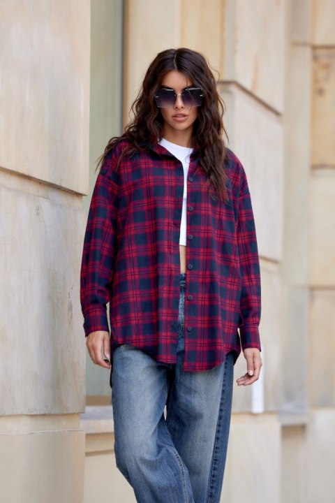Jolene - koszula oversize w kratę A25 Jolene - koszula oversize w kratę A25