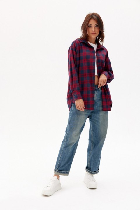 Jolene - koszula oversize w kratę A25 Jolene - koszula oversize w kratę A25