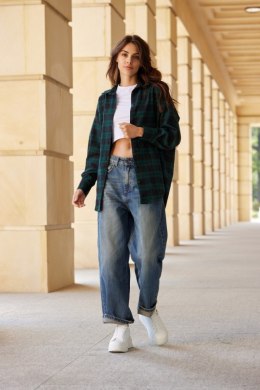 Jolene - koszula oversize w kratę A26