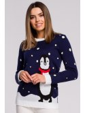MXS06 Sweter świąteczny z pingwinem