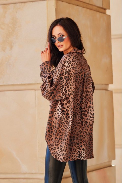 Maila - koszula oversize w zwierzęce wzory W28 Maila - koszula oversize w zwierzęce wzory W28