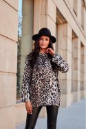 Larisa - wzorzysta koszula z rozszerzanymi rękawami W26