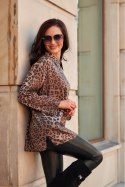 Larisa - wzorzysta koszula z rozszerzanymi rękawami W28