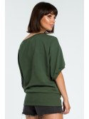 B079 Bluza oversize z rękawem kimono