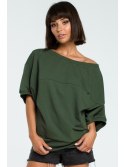 B079 Bluza oversize z rękawem kimono