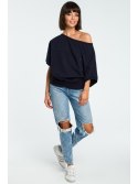 B079 Bluza oversize z rękawem kimono