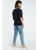 B079 Bluza oversize z rękawem kimono