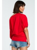 B079 Bluza oversize z rękawem kimono