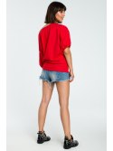 B079 Bluza oversize z rękawem kimono
