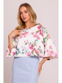 M844 Krótka bluza z nadrukiem