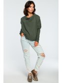 B094 Bluza z dekoltem z tyłu
