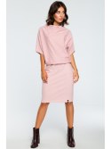 B097 Dopasowana sukienka z górą kimono