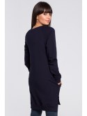 B101 Bluza - tunika z rozcięciami po bokach