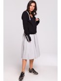 B127 Bluza z kapturem i przodem na zakładkę