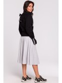 B127 Bluza z kapturem i przodem na zakładkę
