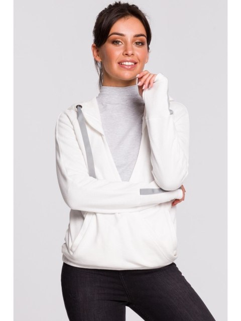 B127 Bluza z kapturem i przodem na zakładkę B127 Bluza z kapturem i przodem na zakładkę