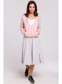 B127 Bluza z kapturem i przodem na zakładkę