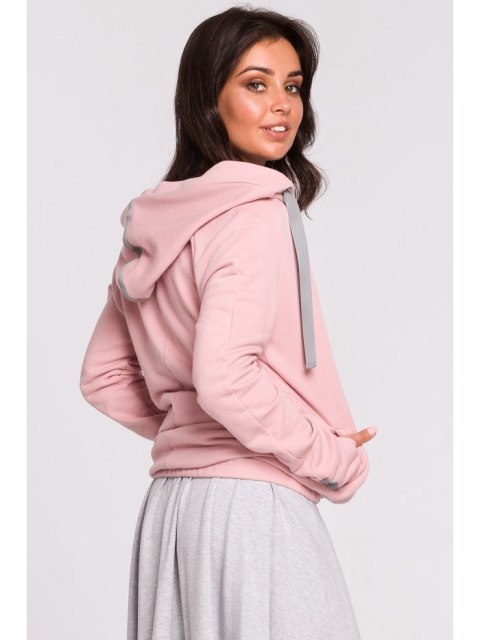 B127 Bluza z kapturem i przodem na zakładkę B127 Bluza z kapturem i przodem na zakładkę