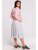 B127 Bluza z kapturem i przodem na zakładkę