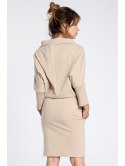 B032 Stylowa sukienka mini z rękawami kimono